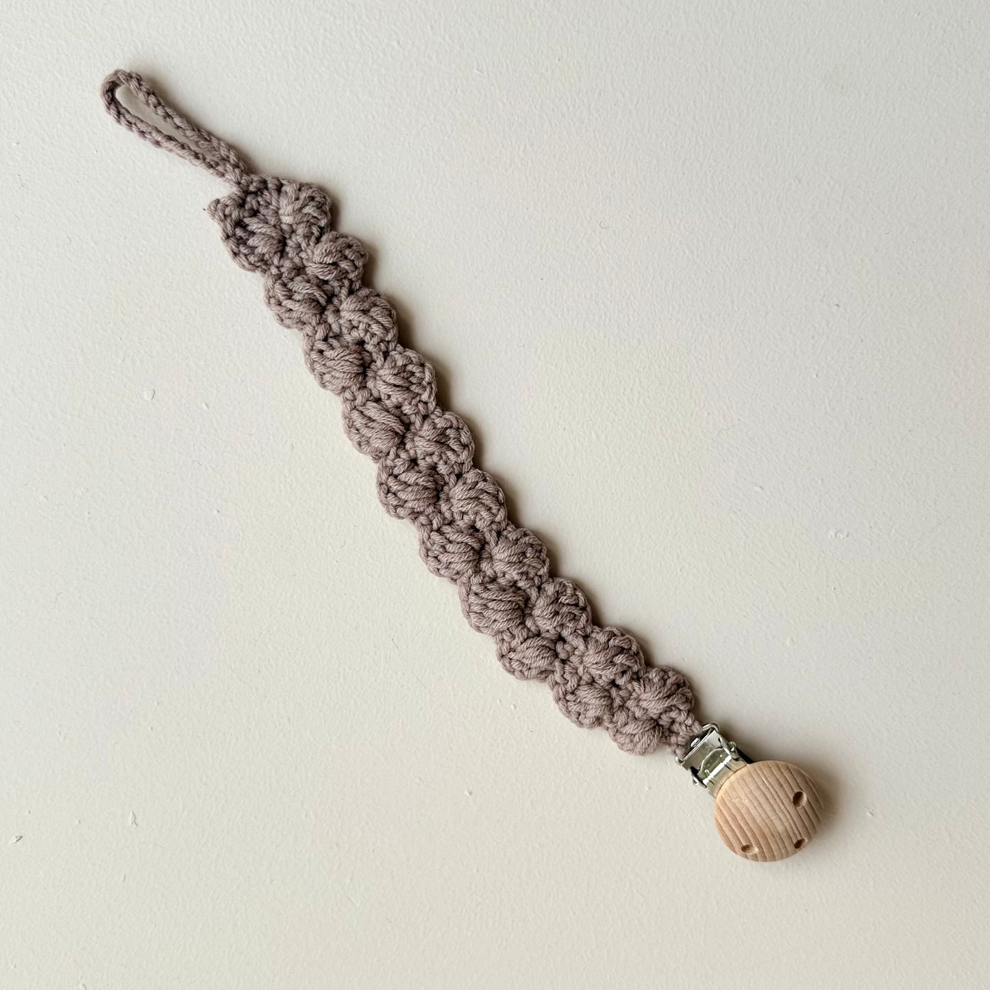 Gehaakte Speenkoord taupe