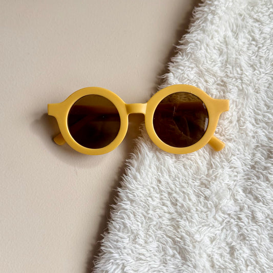 Zonnebril rond - okergeel