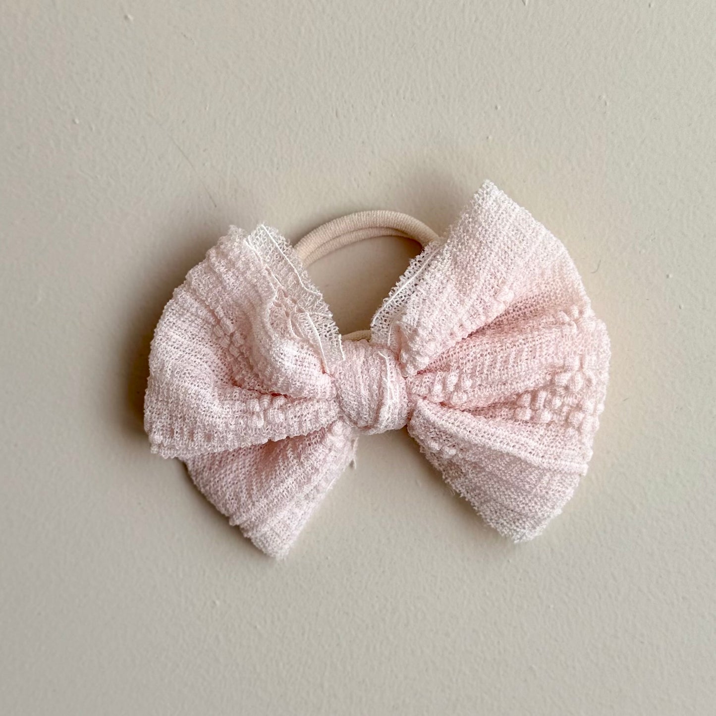 Haarelastiek met strik - roze