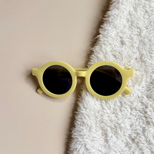 Zonnebril rond - lichtgeel