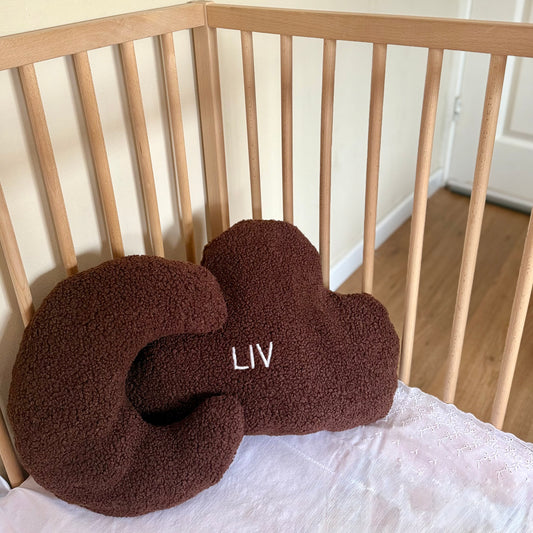 Kussen maan - donkerbruin