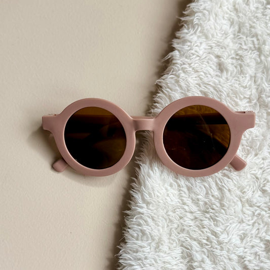 Zonnebril rond - Nude roze