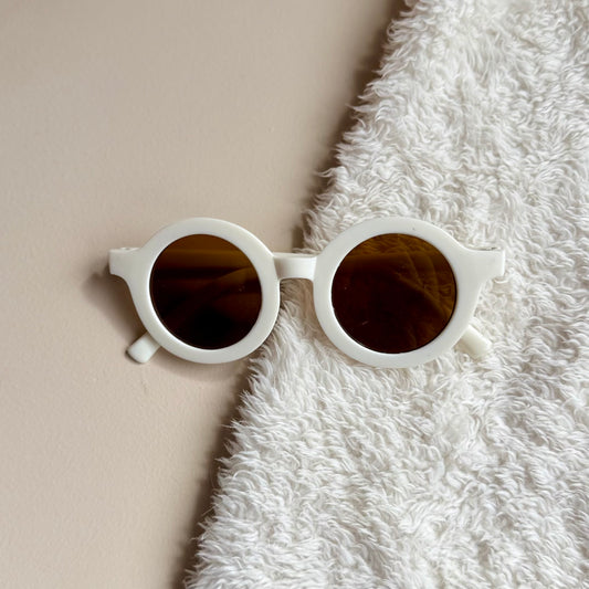 Zonnebril rond - wit