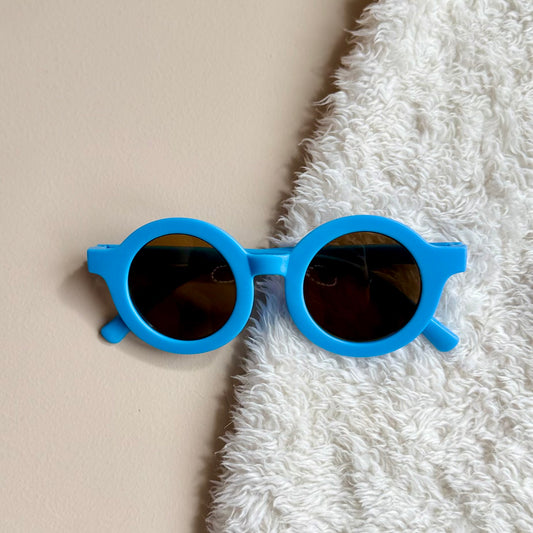 Zonnebril rond - felblauw