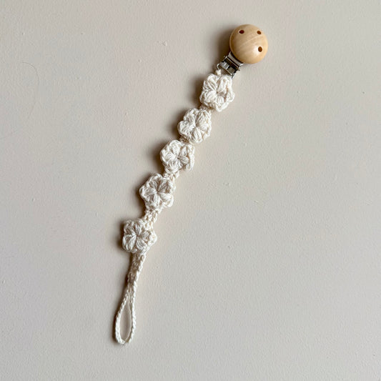 Gehaakte speenkoord bloemetjes