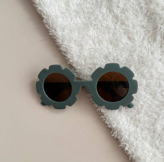 Zonnebril bloem - groen