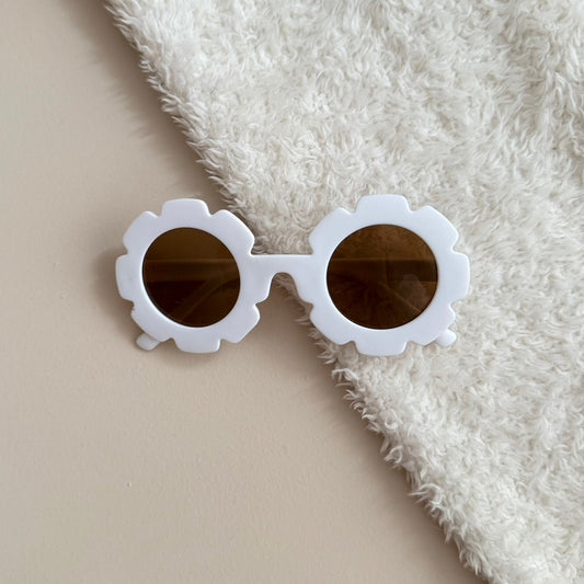 Zonnebril bloem - wit