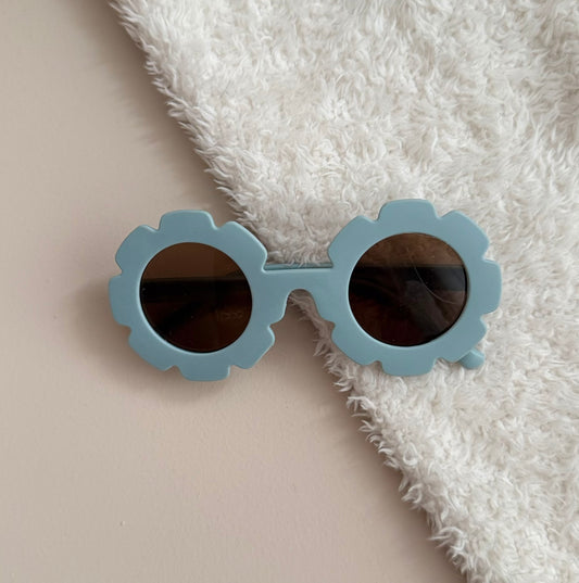 Zonnebril bloem - blauw
