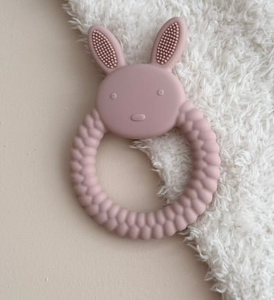 Snufie bijtring konijn - roze
