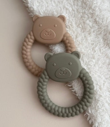 Snufie bijtring beer - beige