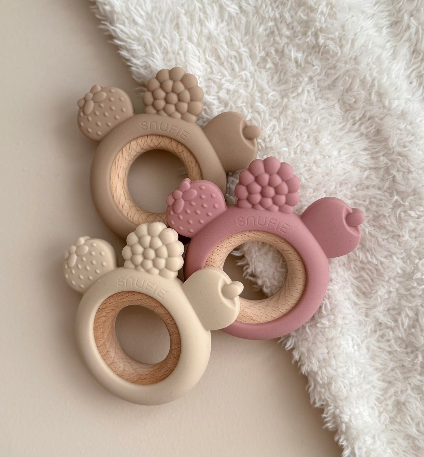 Snufie bijtring fruit - beige