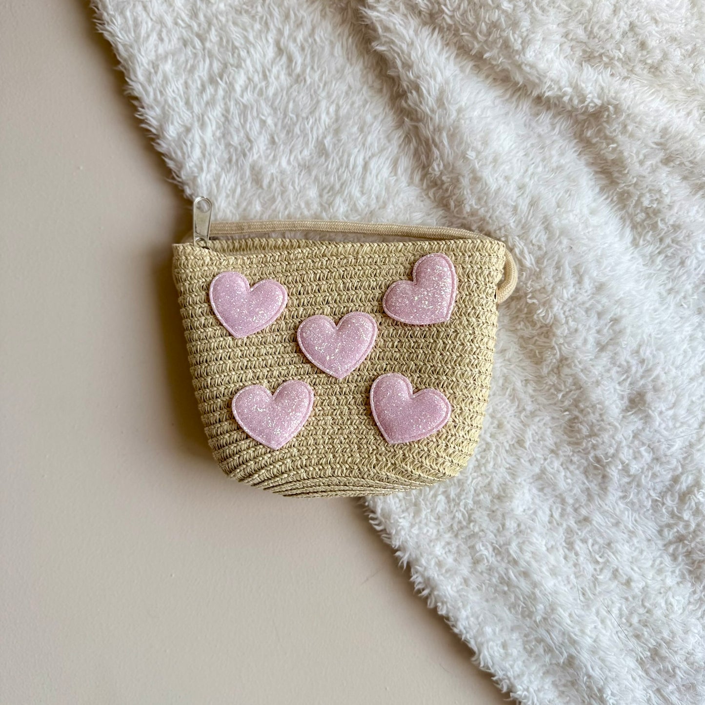 kindertasje hartjes roze