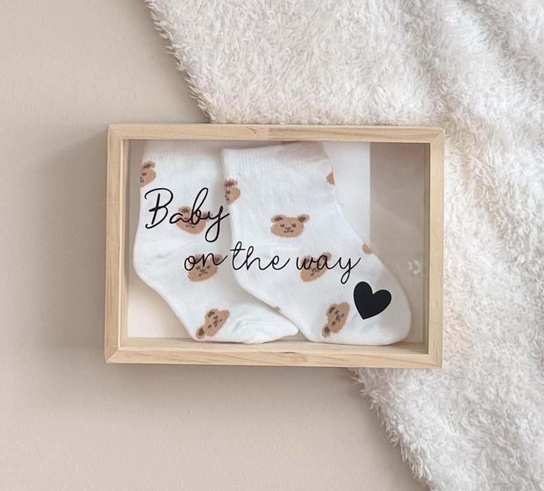 Fotolijstje baby on the way wit